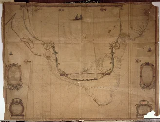 Ms 1288 f.25 Map of Brazil, from Dutch Marine Maps, 1637